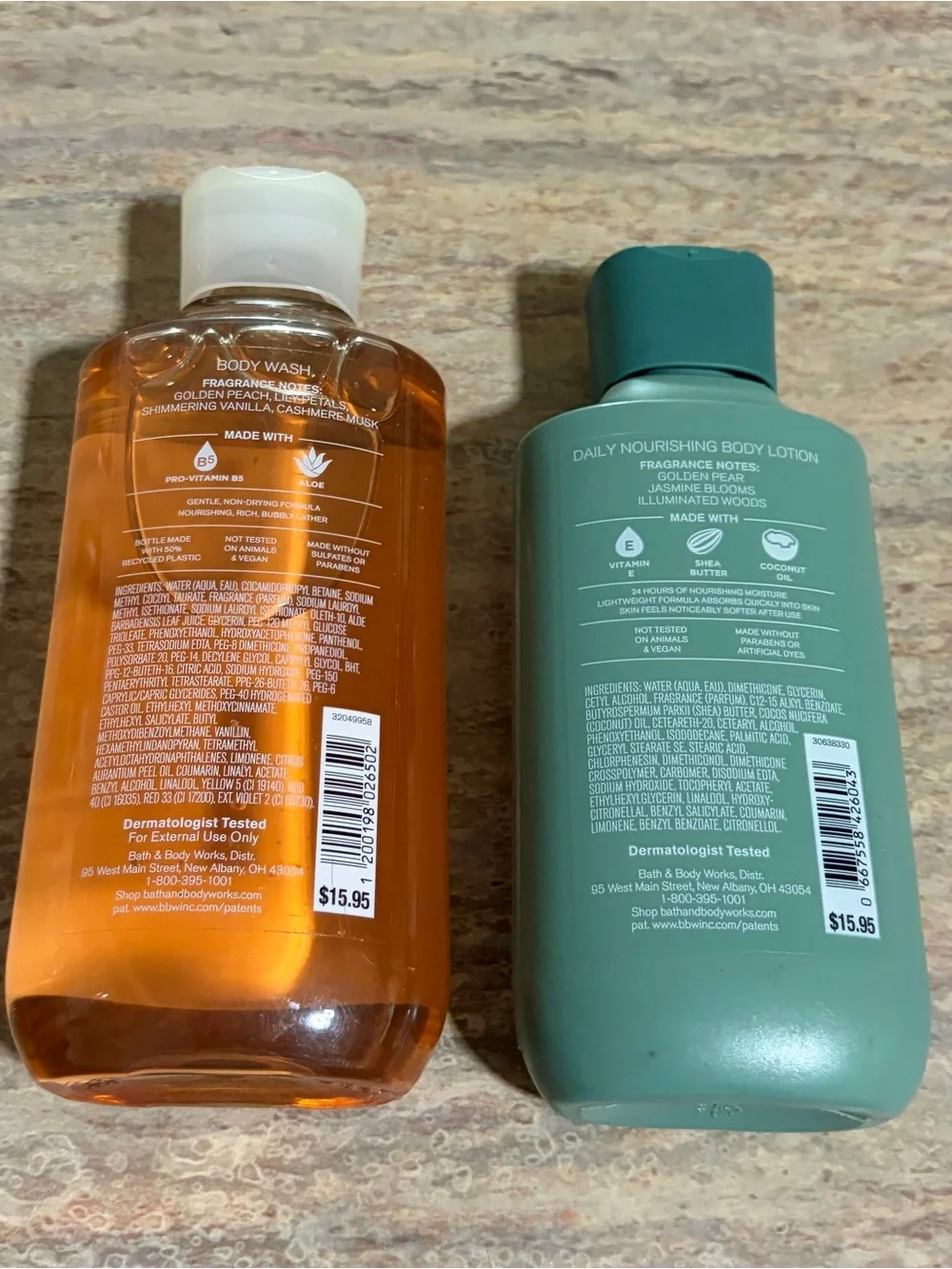 Bath & Body Works Retired Cashmere Glow Body Wash & Chasing Fireflies lotion Duo